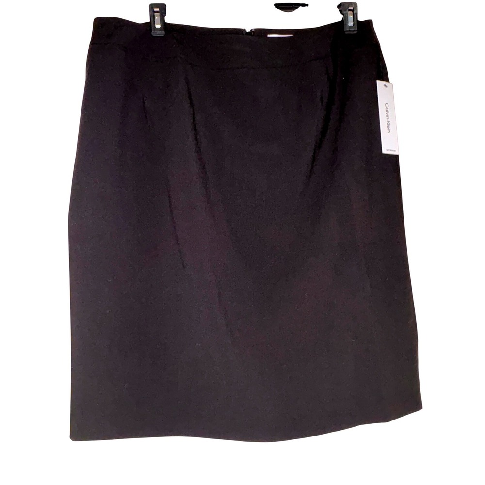 Calvin Klein Black Pencil Skirt Suit Woman Plus Size 16W NWT Business Office